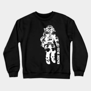 Dive Deeper (White) (Simple) Crewneck Sweatshirt